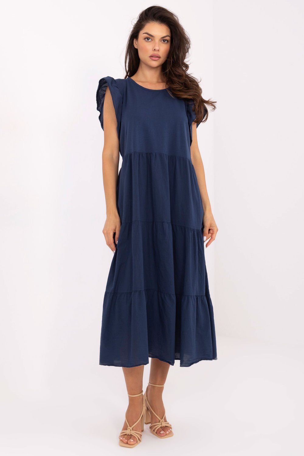 Image of Robe de jour bleue marine