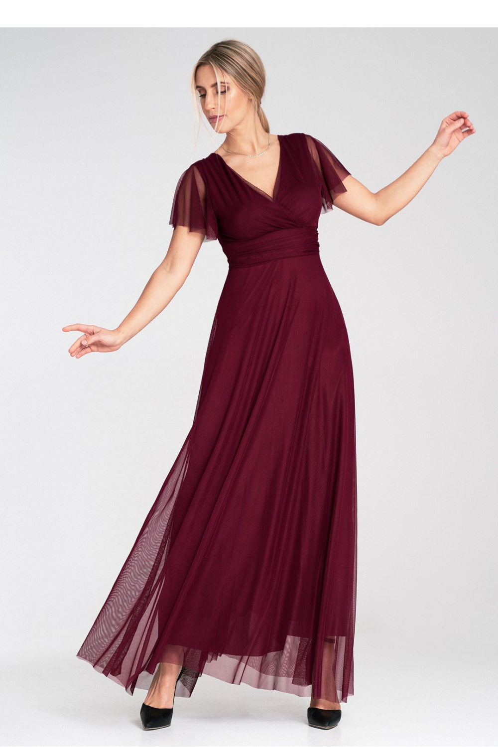 Image of Robe longue rouge