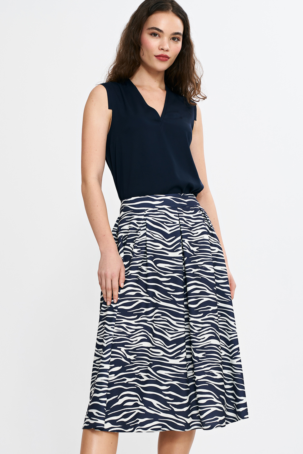 Image of Jupe bleue marine