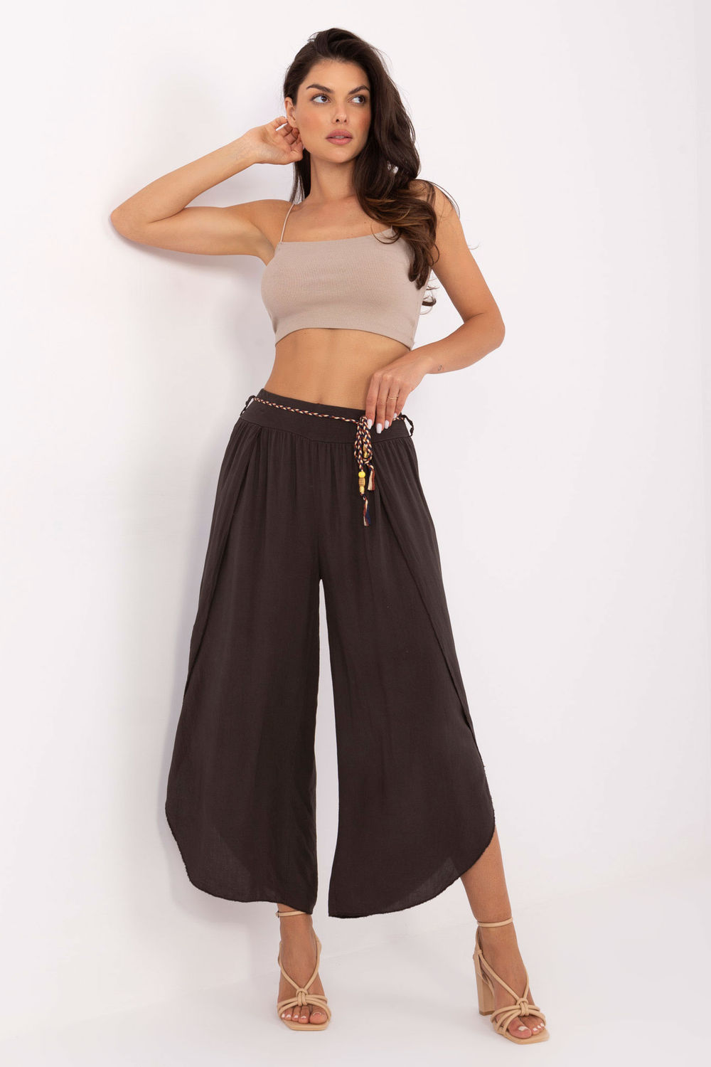 Image of Pantalon femme brun