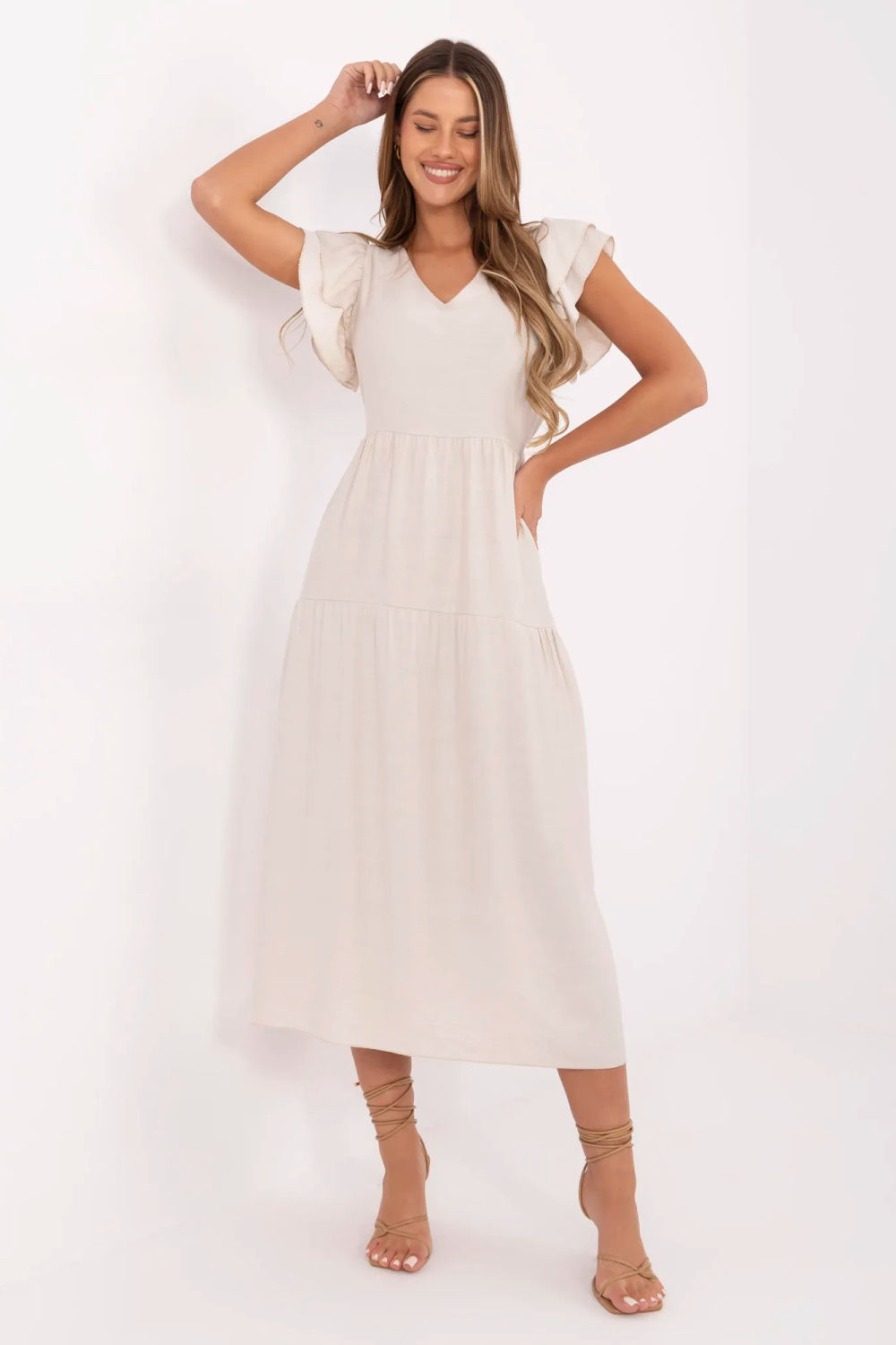 Image of Robe de jour beige