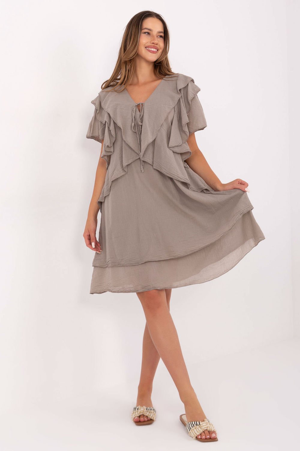 Image of Robe de jour beige