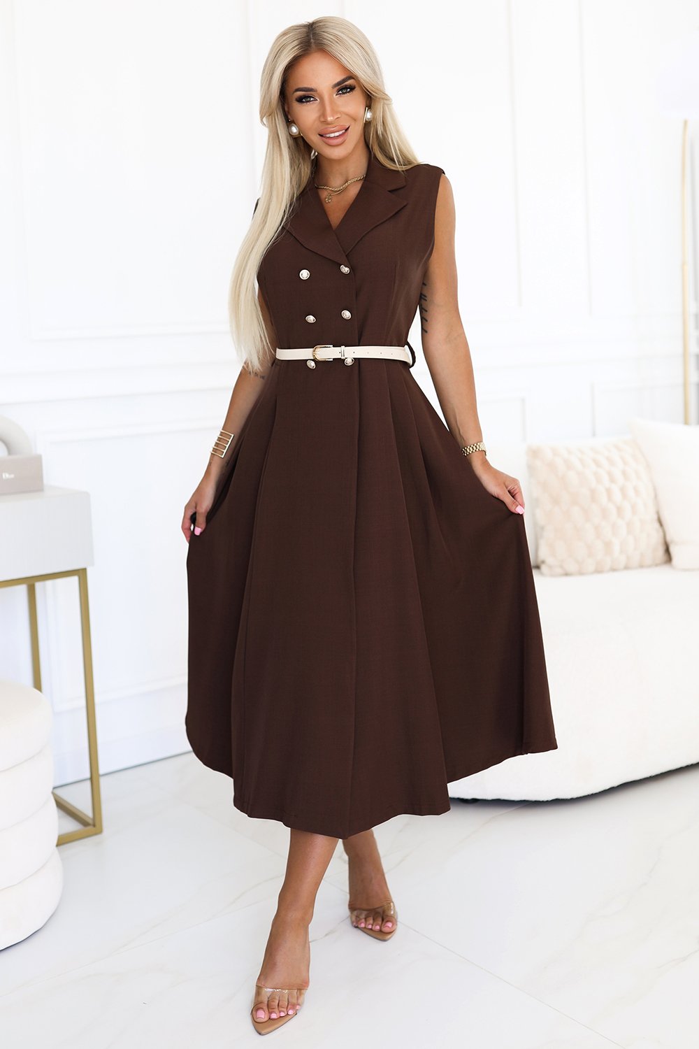 Image of Robe de jour brune