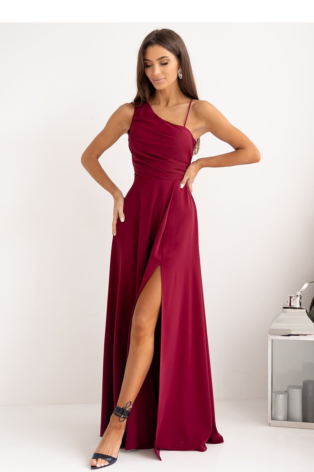 Image of Robe longue rouge