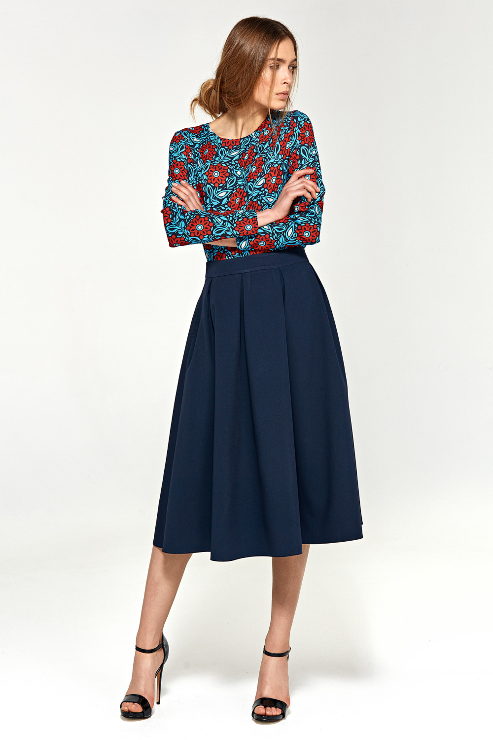 Image of Jupe bleue marine
