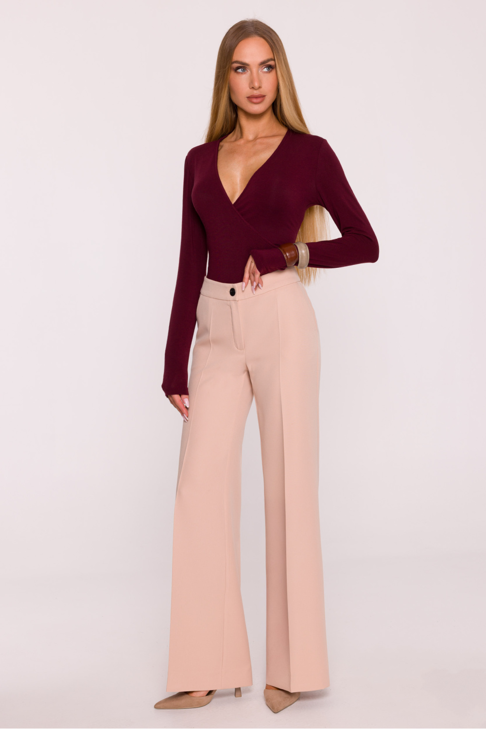 Image of Pantalon femme beige