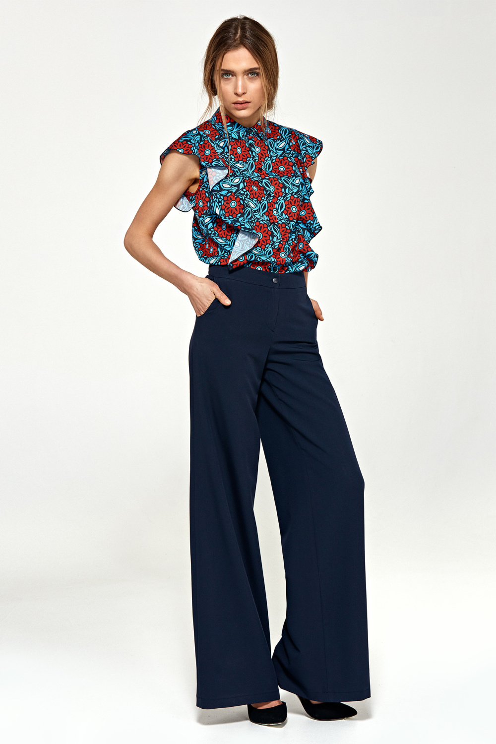 Image of Pantalon long bleu marine