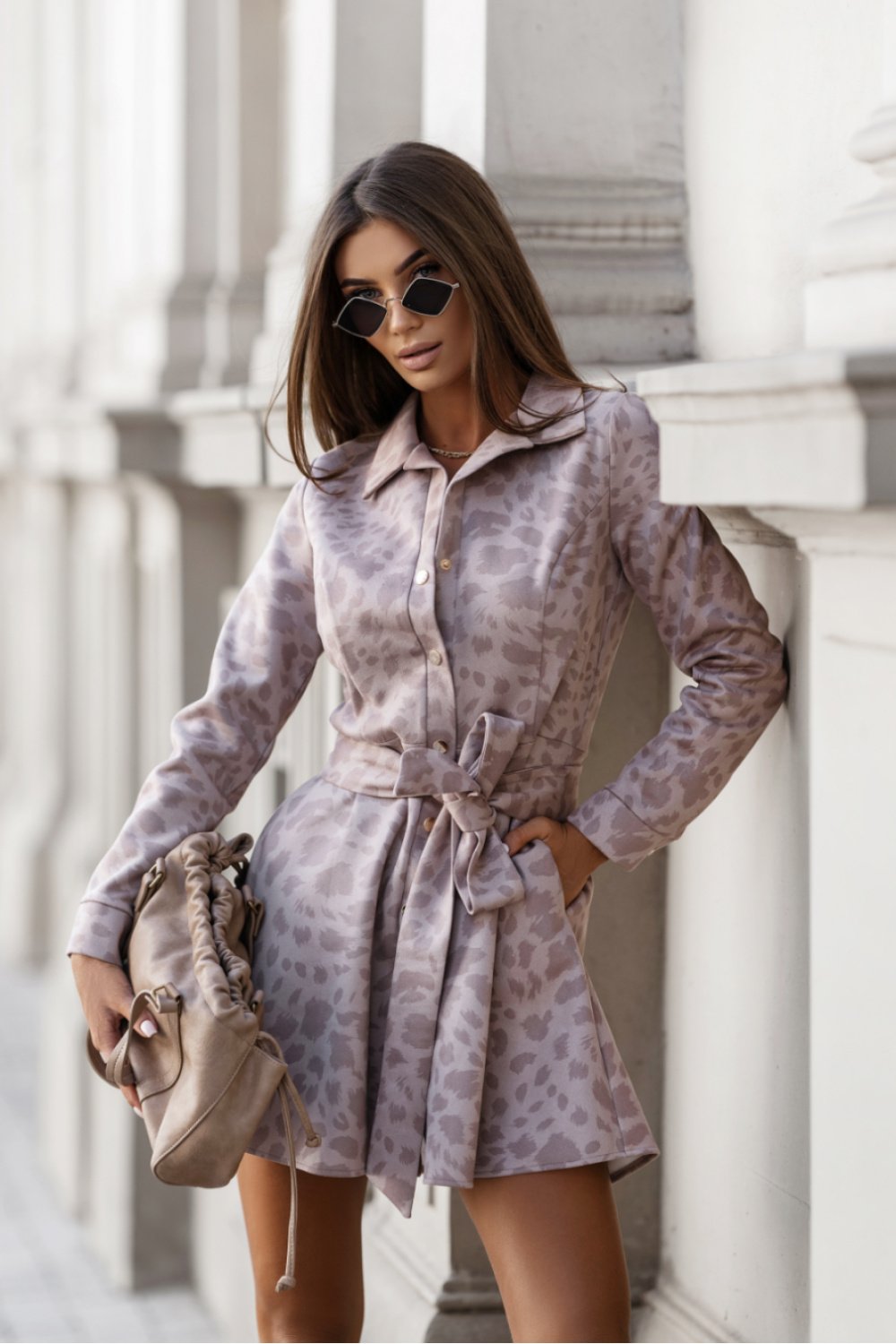 Image of Robe de jour beige