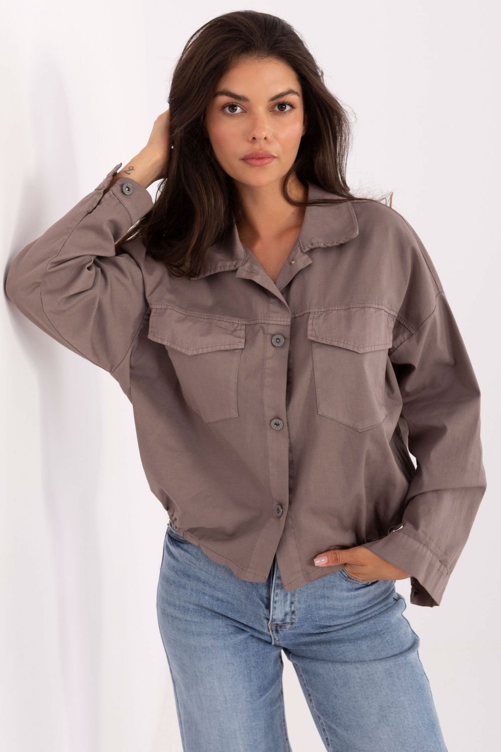 Image of Chemise manche longue beige