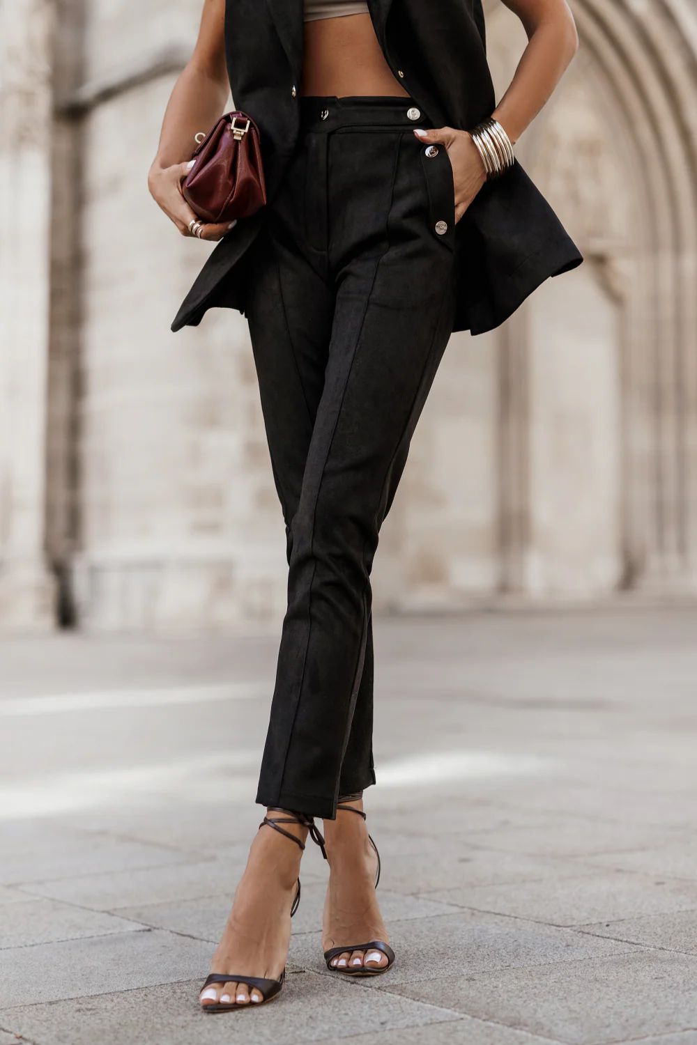 Image of Pantalon femme noir