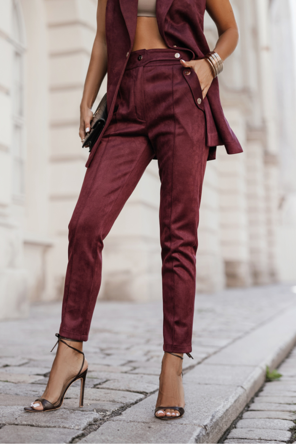 Image of Pantalon femme rouge