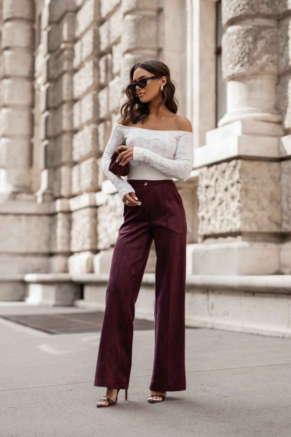 Image of Pantalon femme rouge