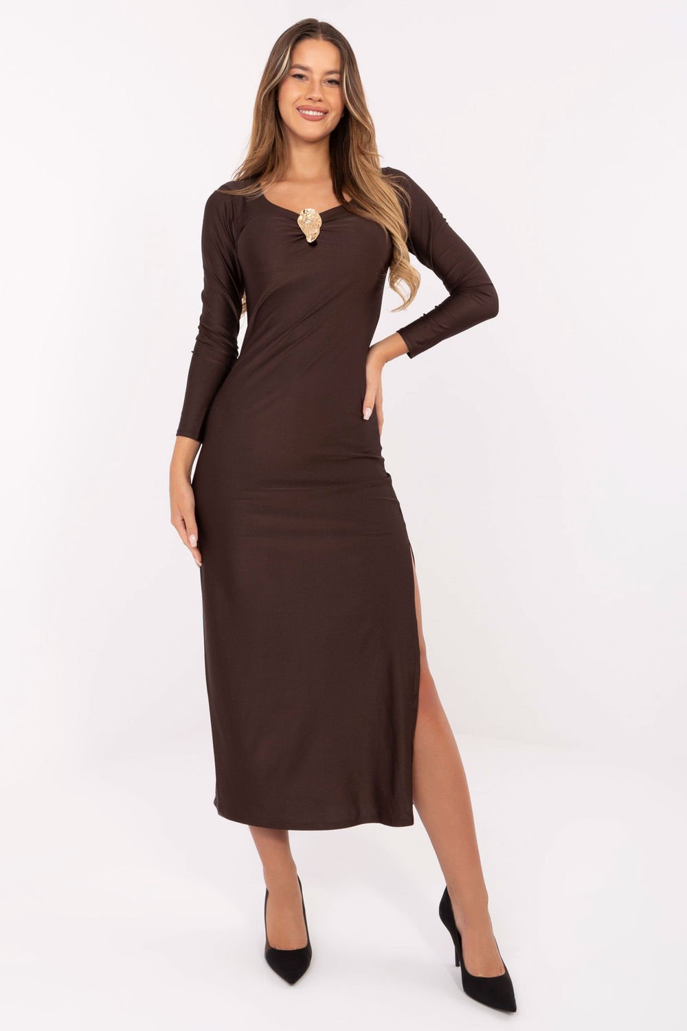 Image of Robe de soirée brune