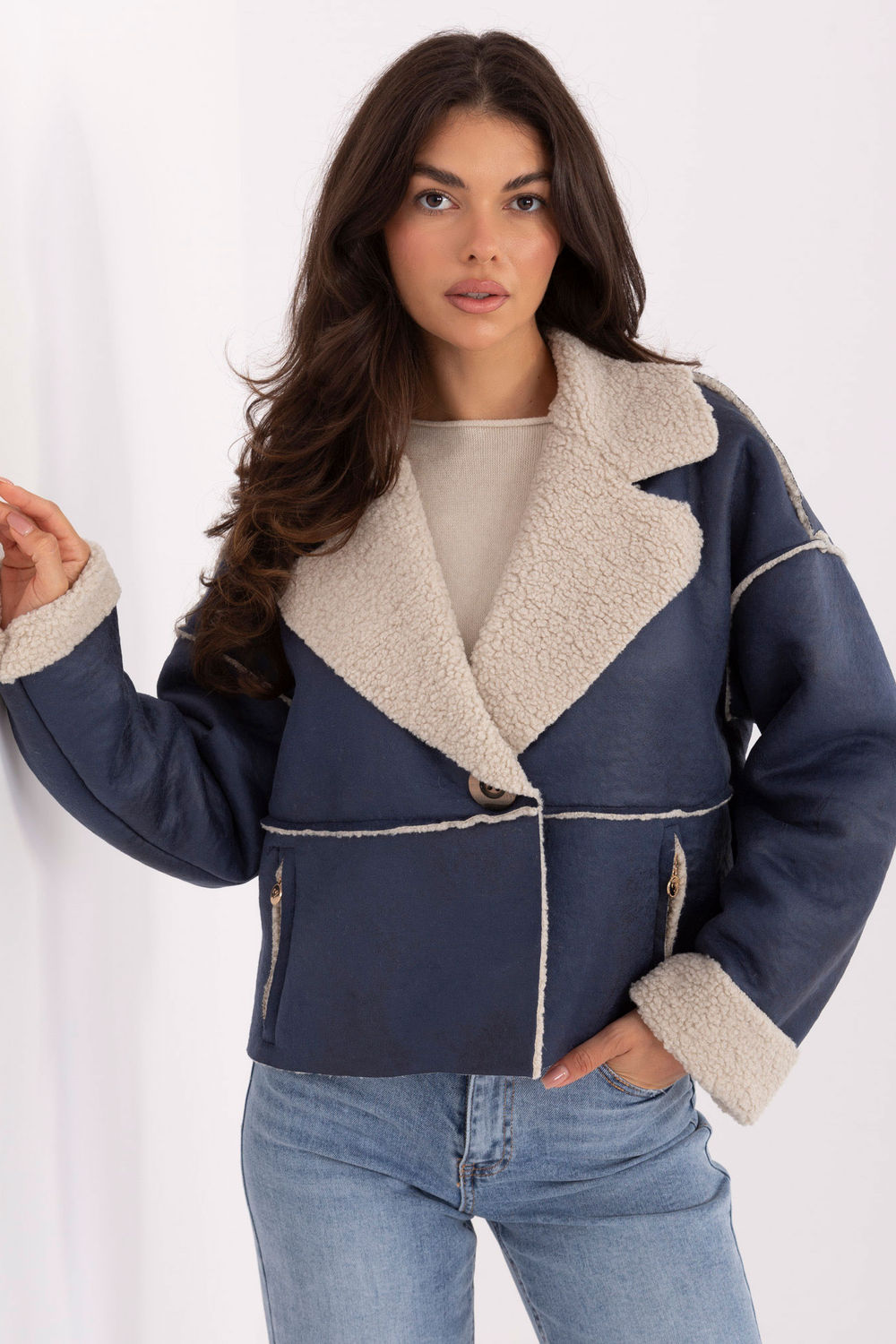 Image of Veste bleue marine