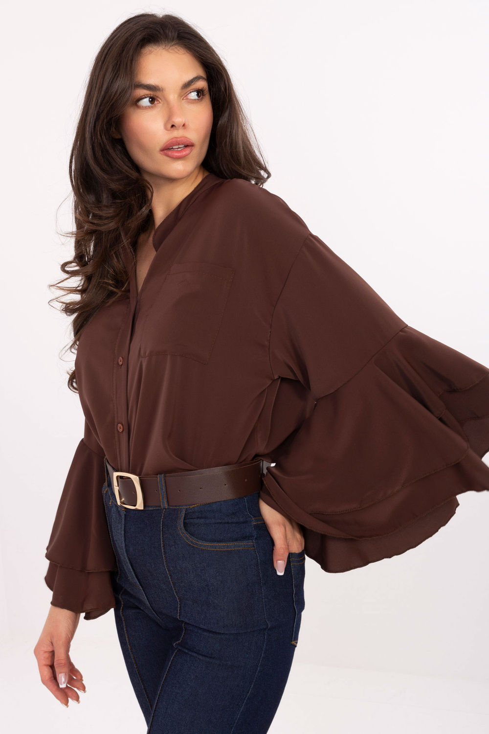 Product image of Chemise manche longue brune