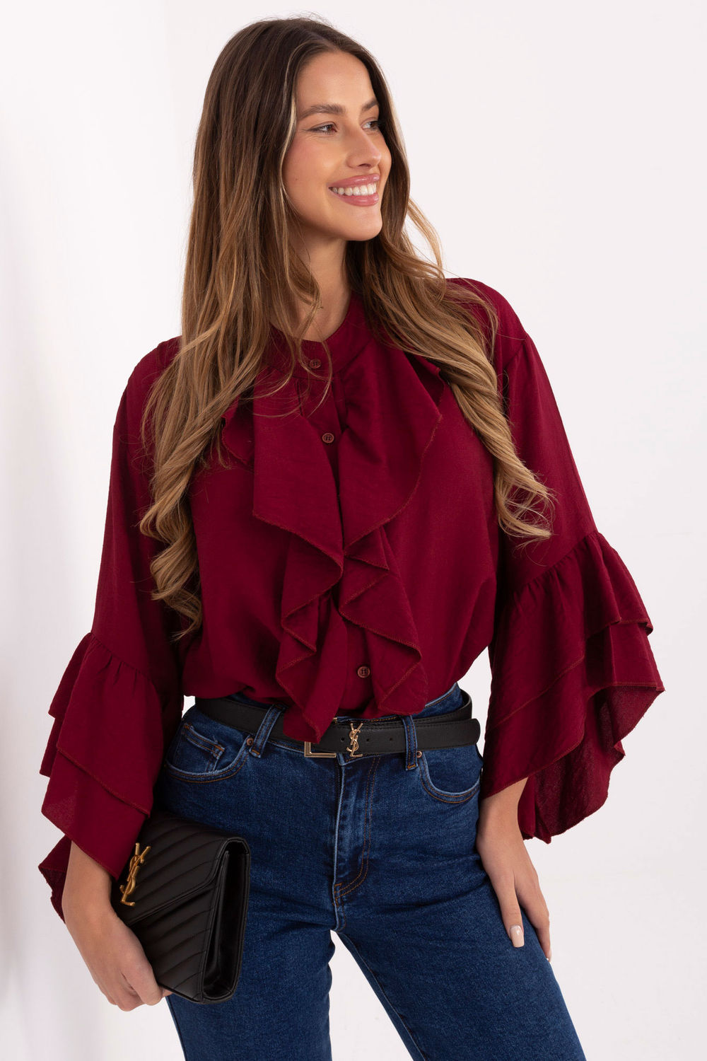 Image of Chemise manche longue rouge