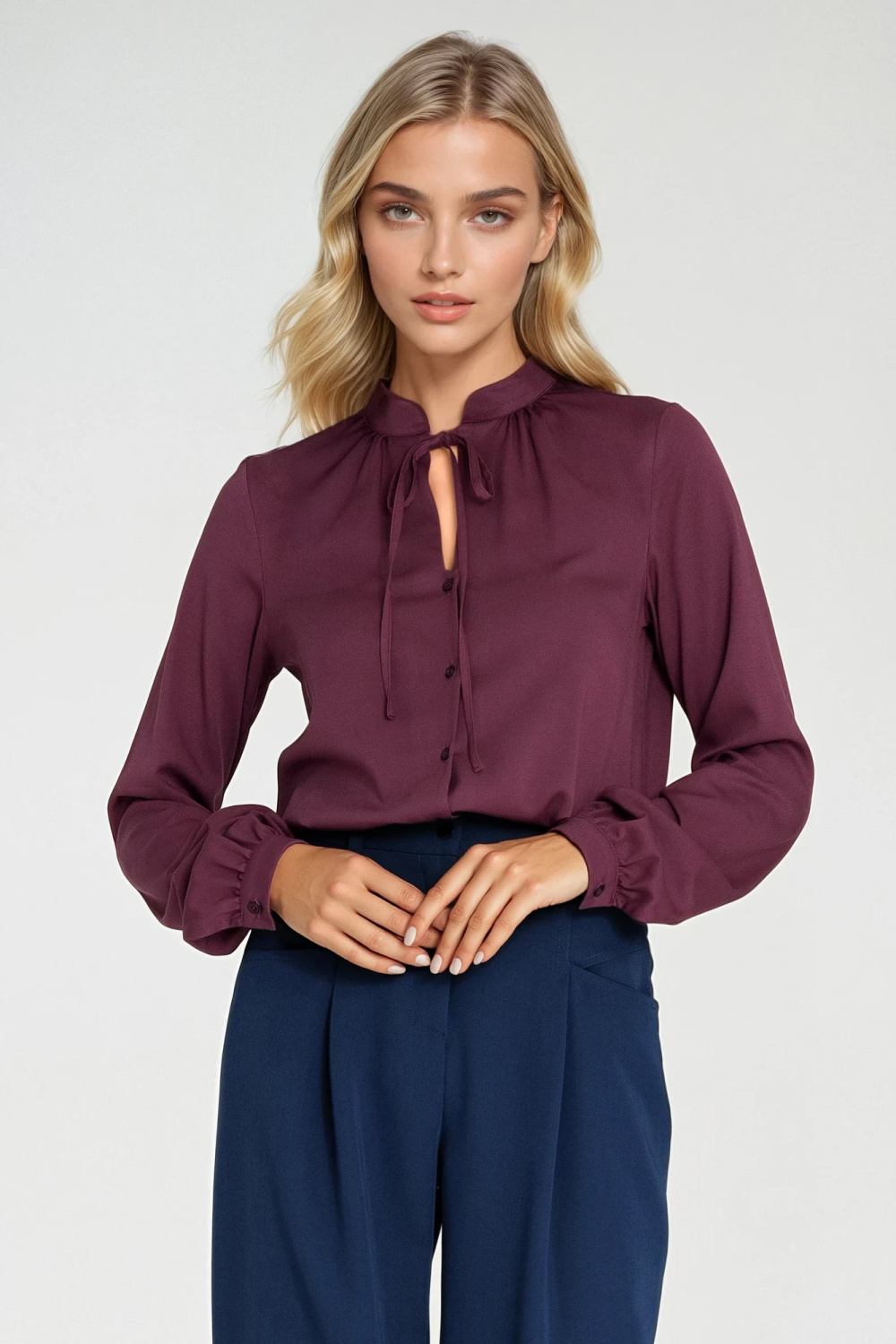 Image of Chemise manche longue violette