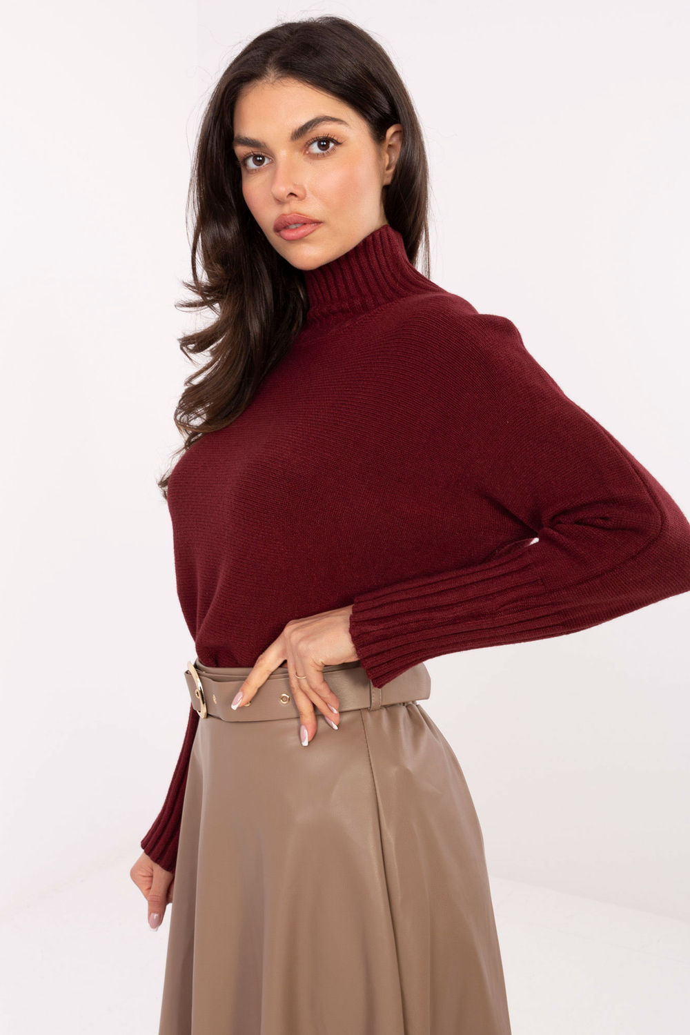 Product image of Col roulé rouge