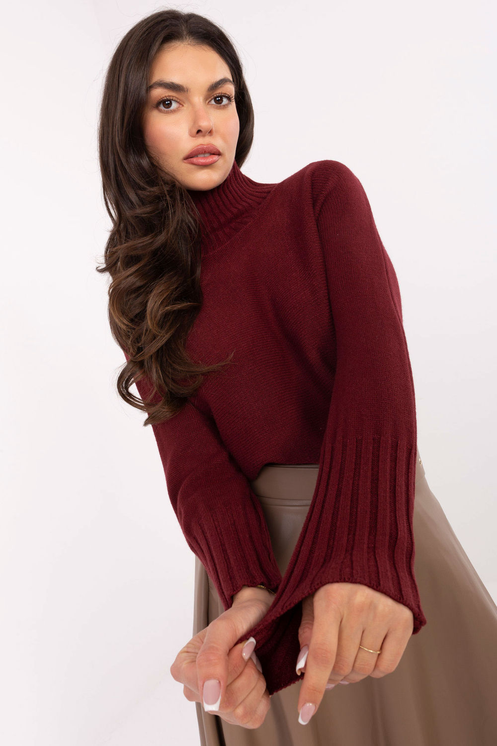 Product image of Col roulé rouge