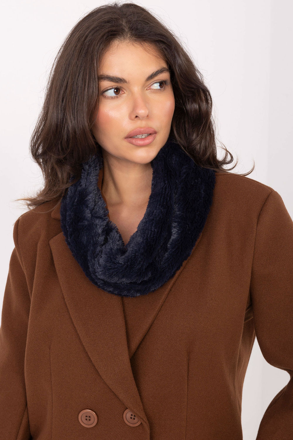 Image of Echarpe infinie bleue marine