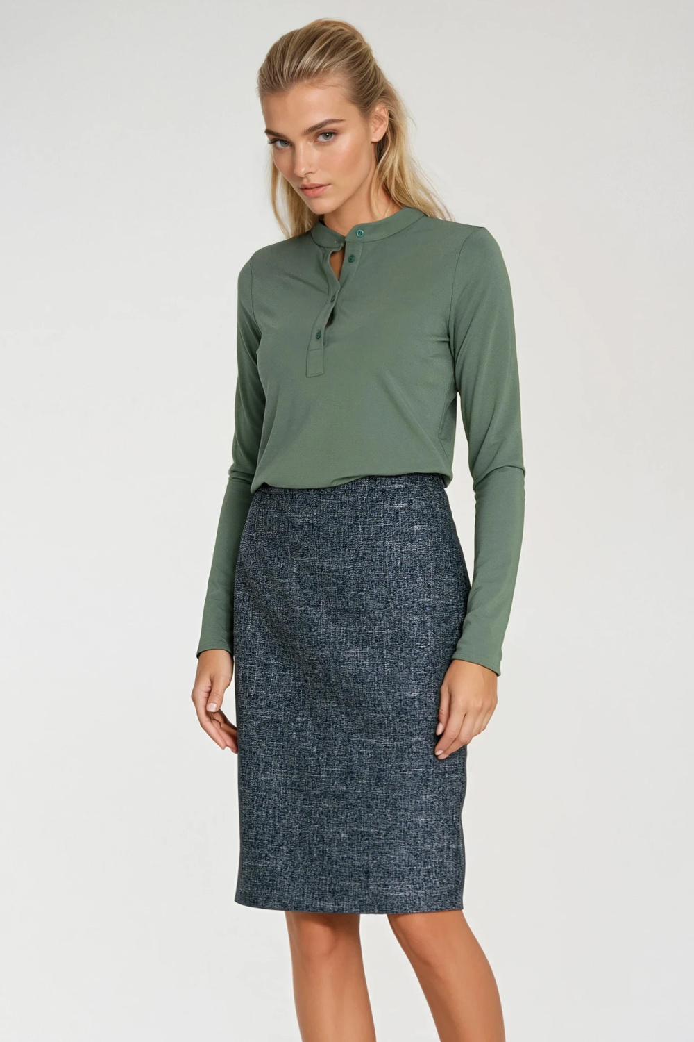 Image of Jupe bleue marine