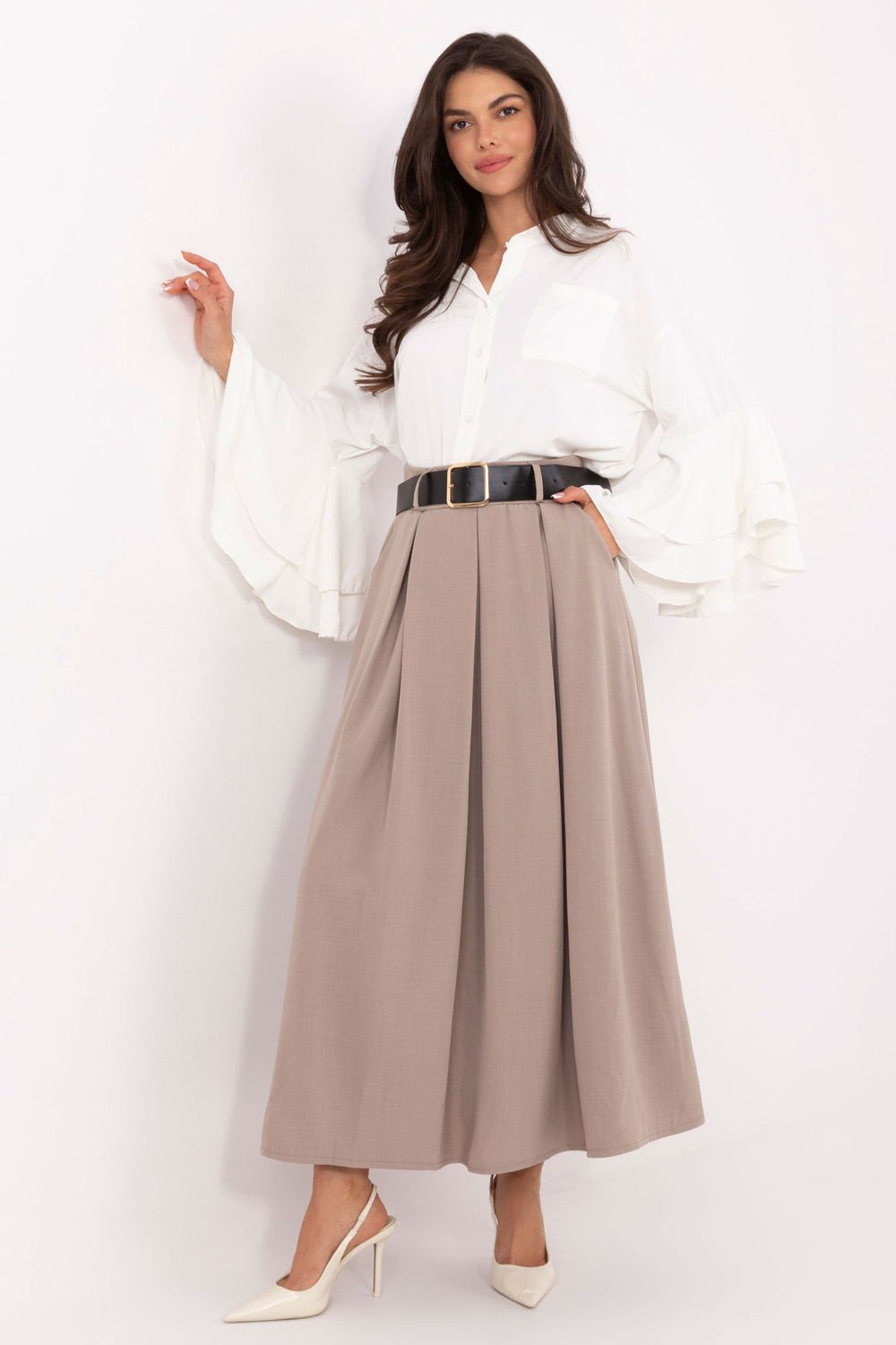 Image of Jupe longue beige