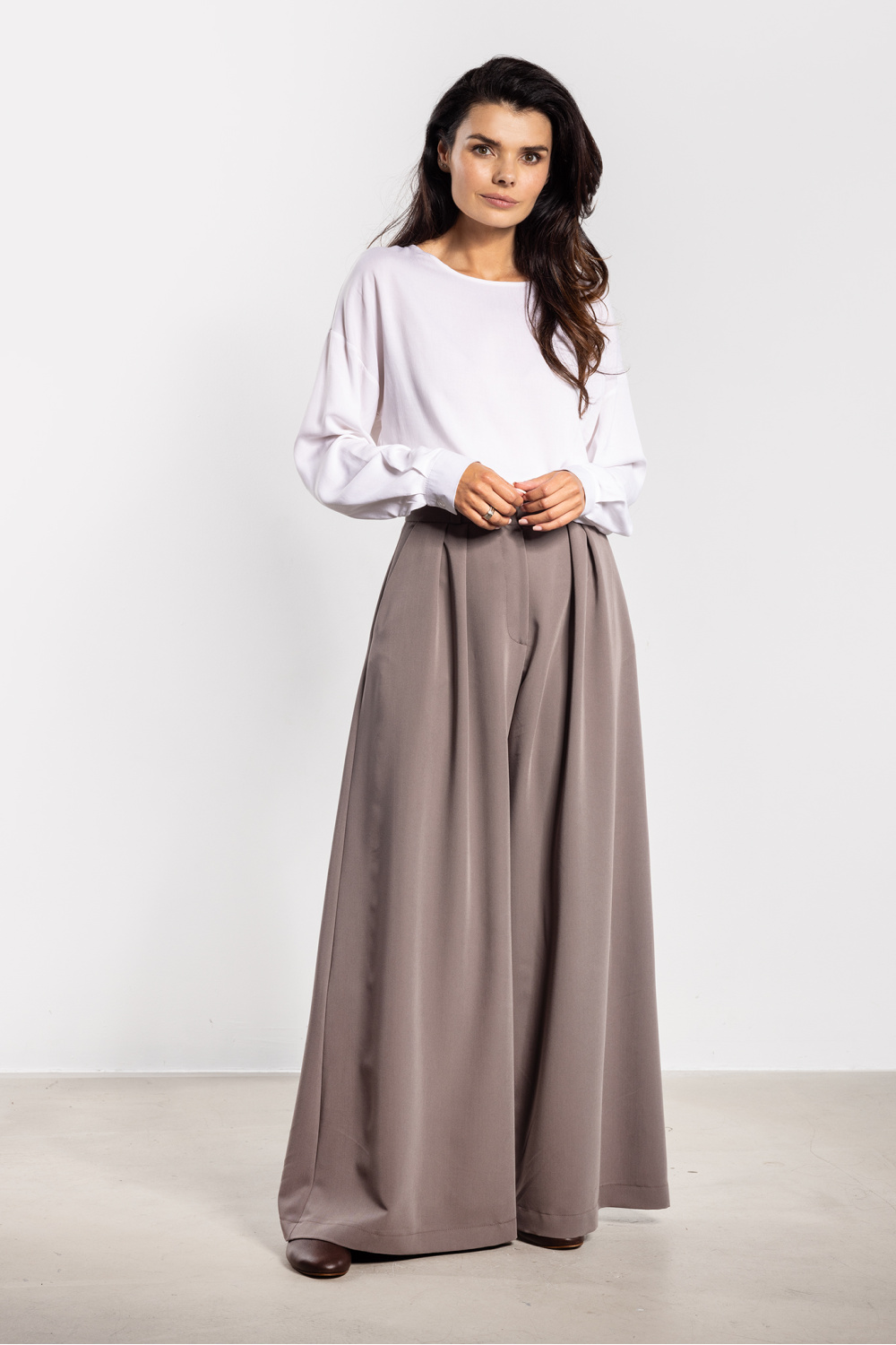 Image of Pantalon femme brun