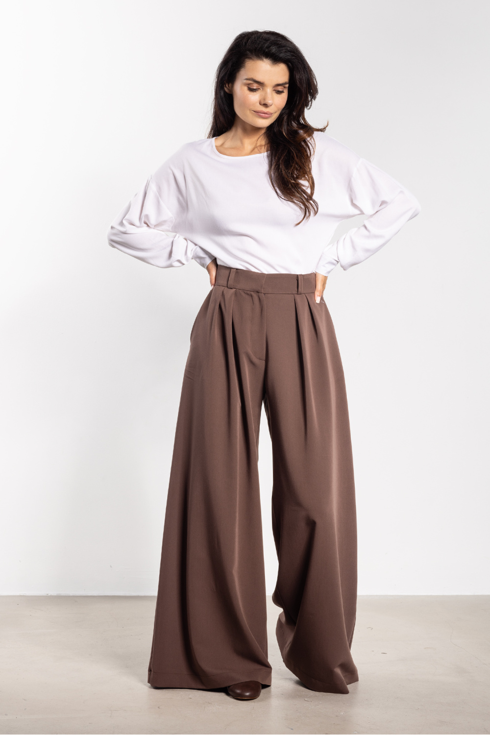 Image of Pantalon femme brun