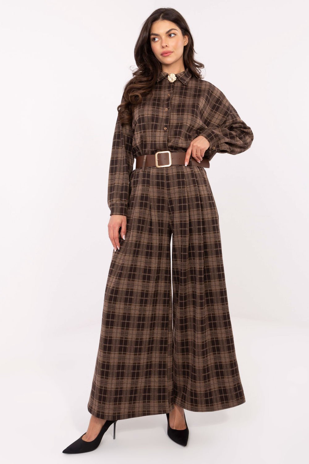 Image of Pantalon femme brun