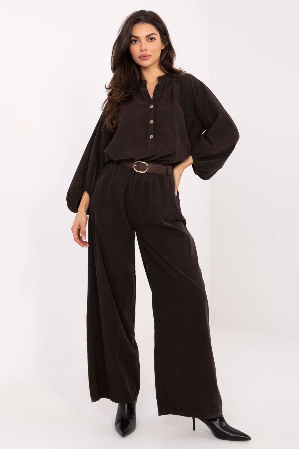 Image of Pantalon femme brun