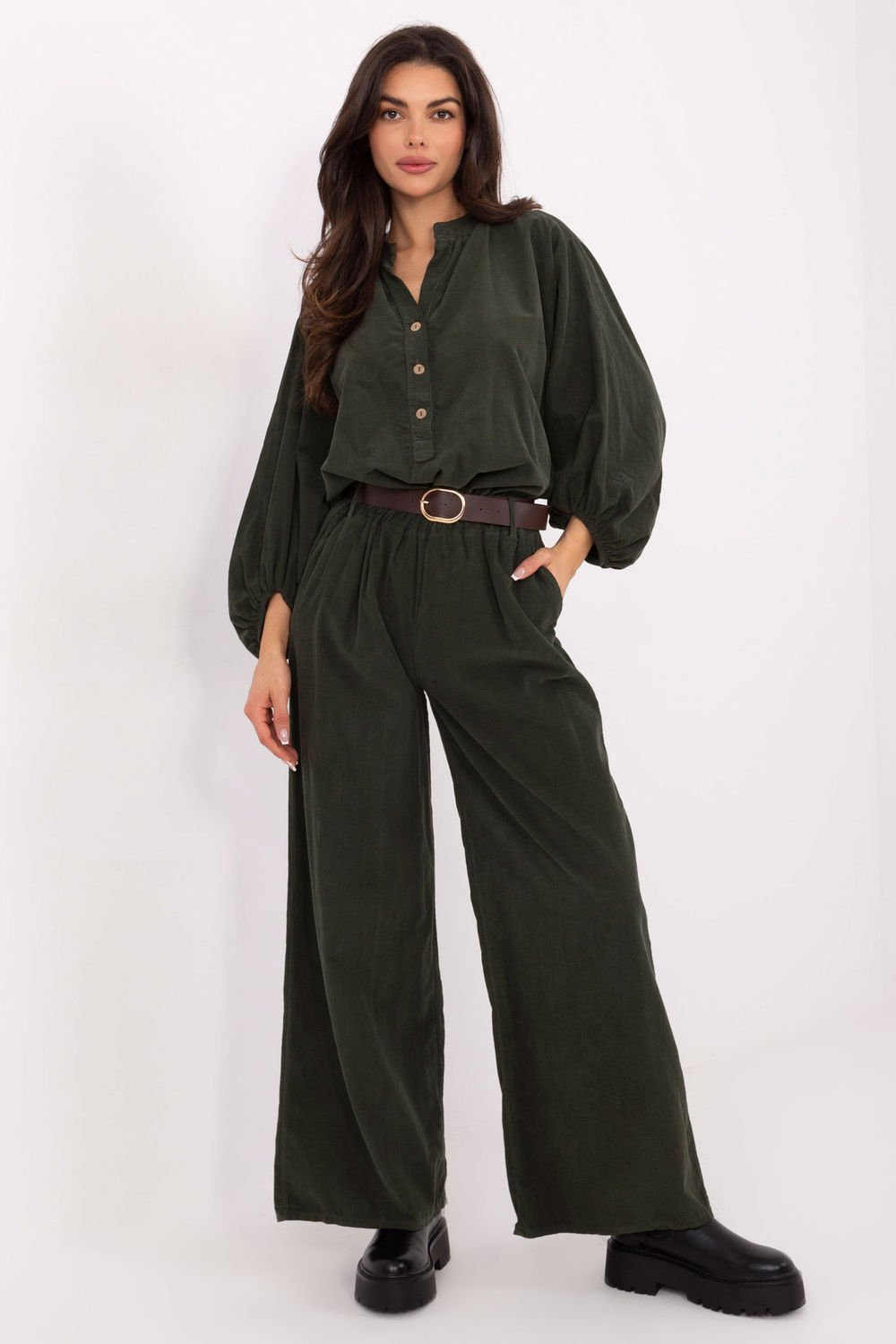 Image of Pantalon femme vert