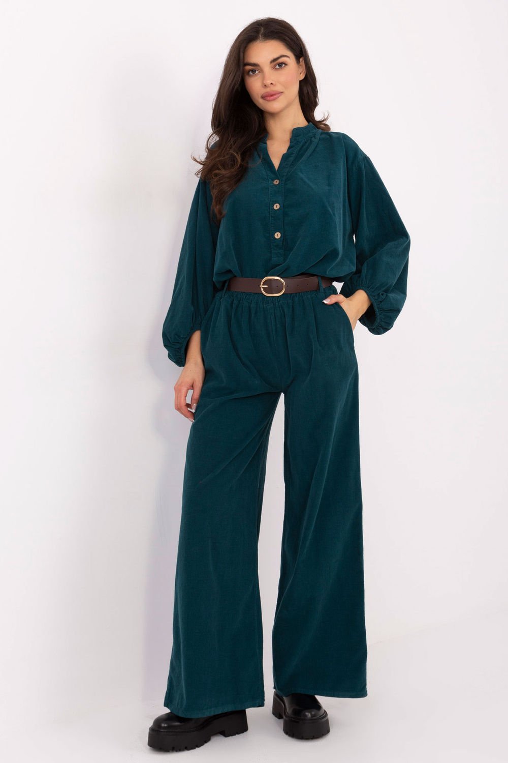 Image of Pantalon femme vert