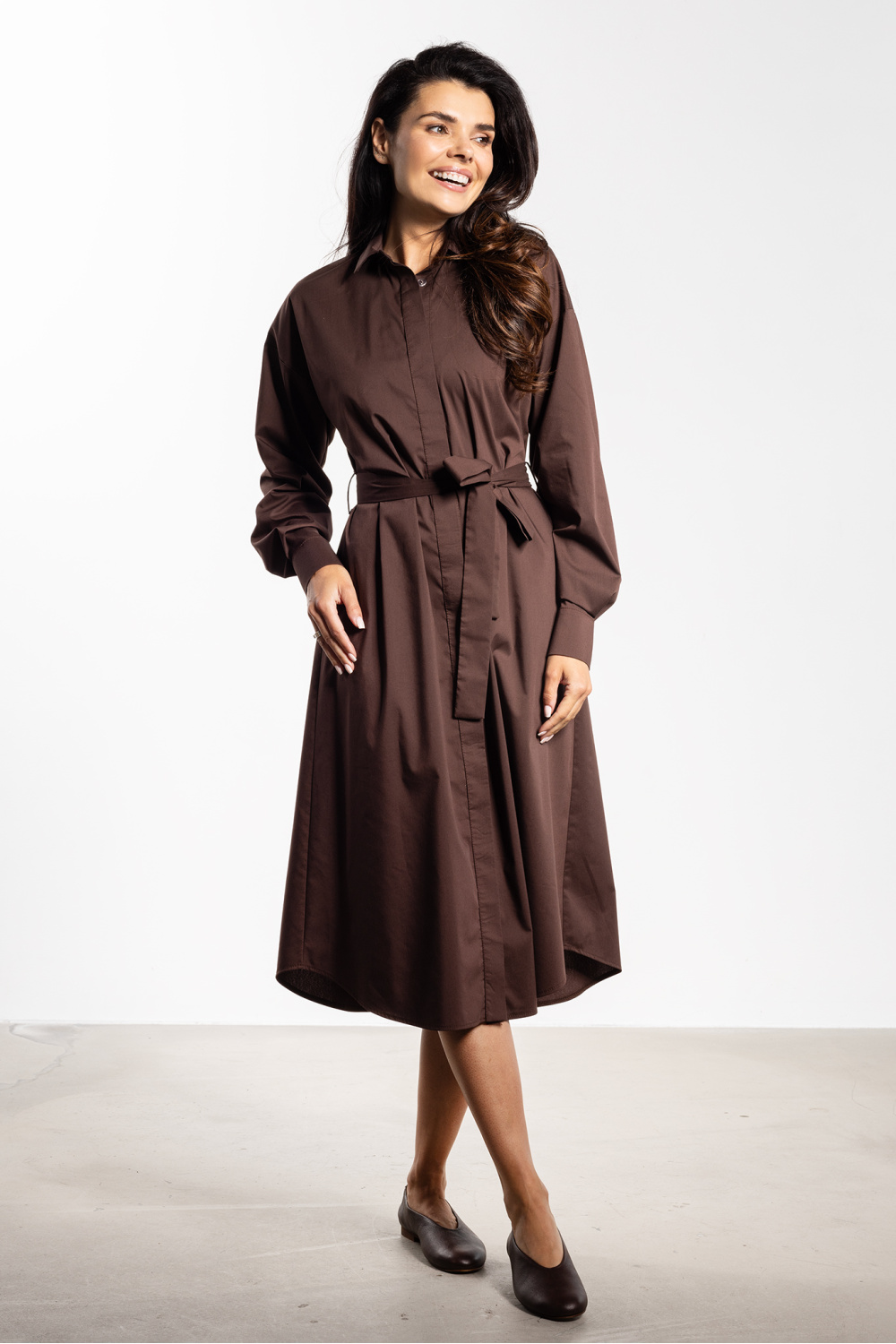 Image of Robe de jour brune