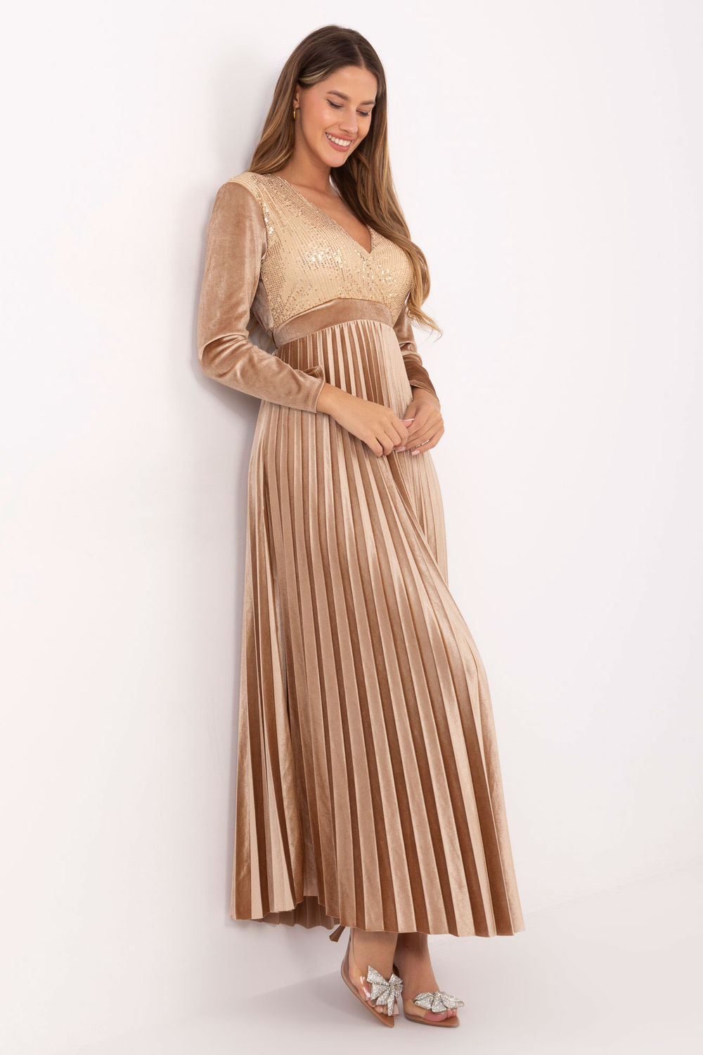 Product image of Robe longue beige