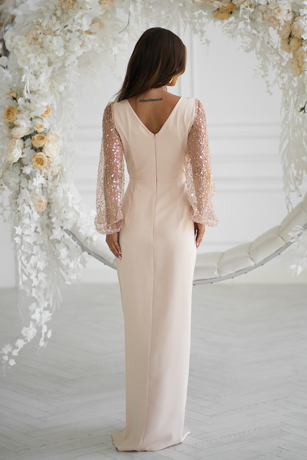 Product image of Robe longue beige