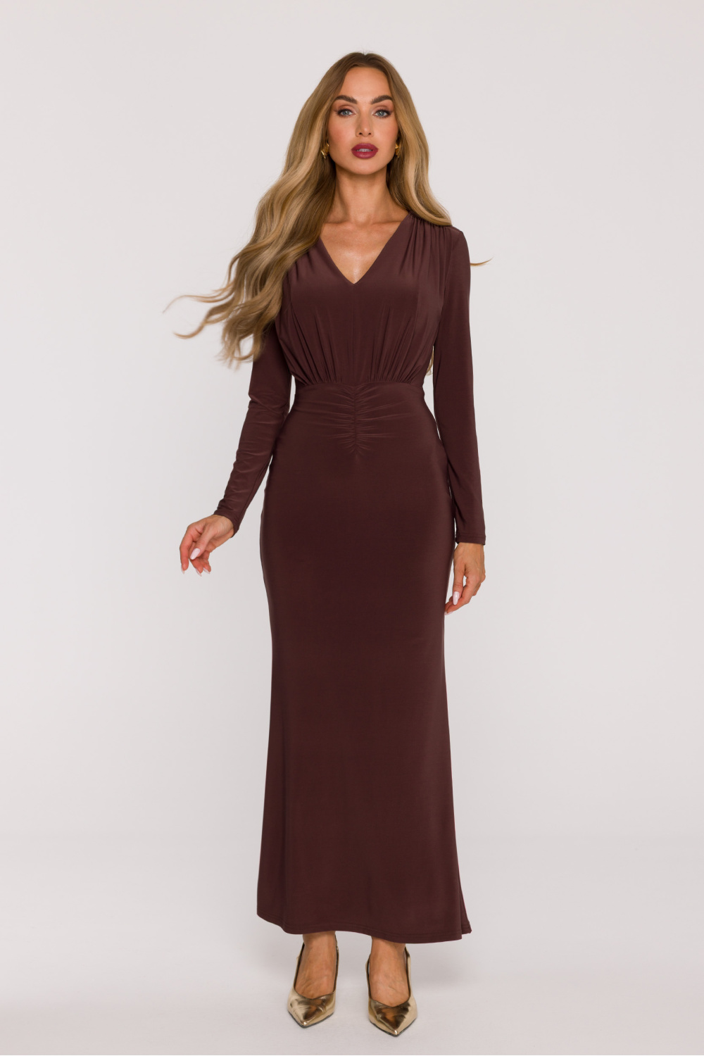 Product image of Robe longue brune