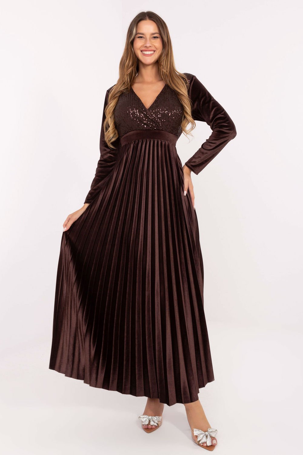 Image of Robe longue brune