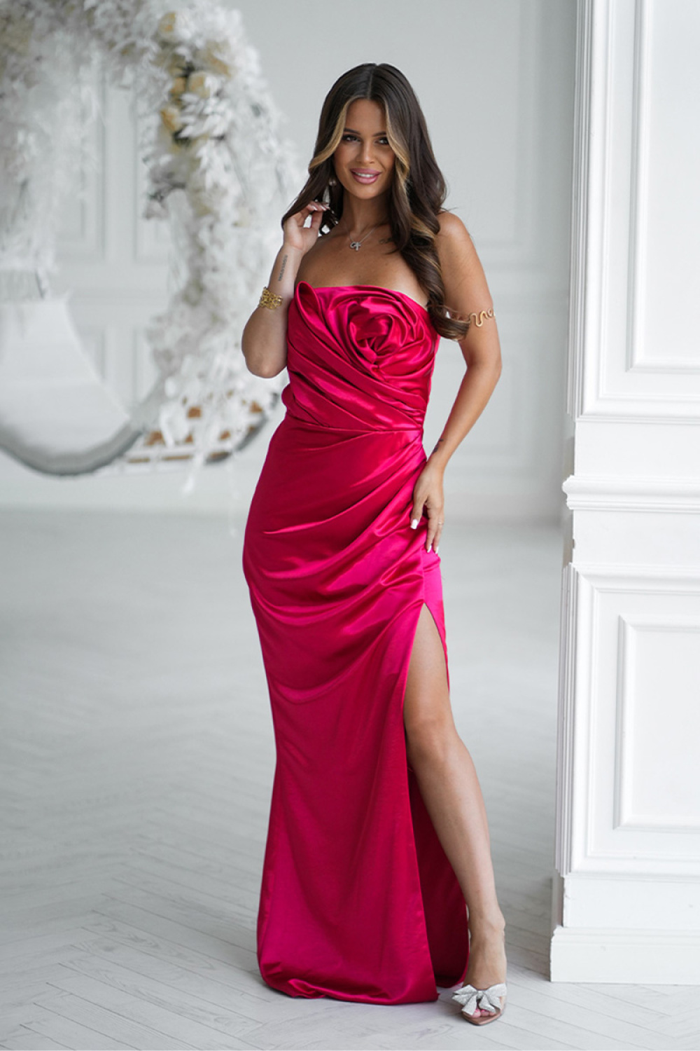 Image of Robe longue rouge