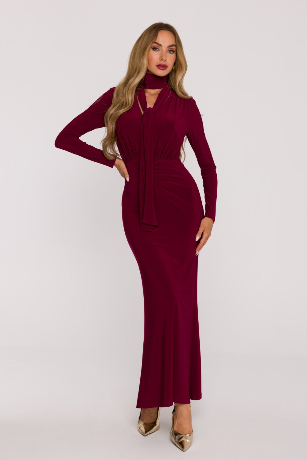 Image of Robe longue rouge