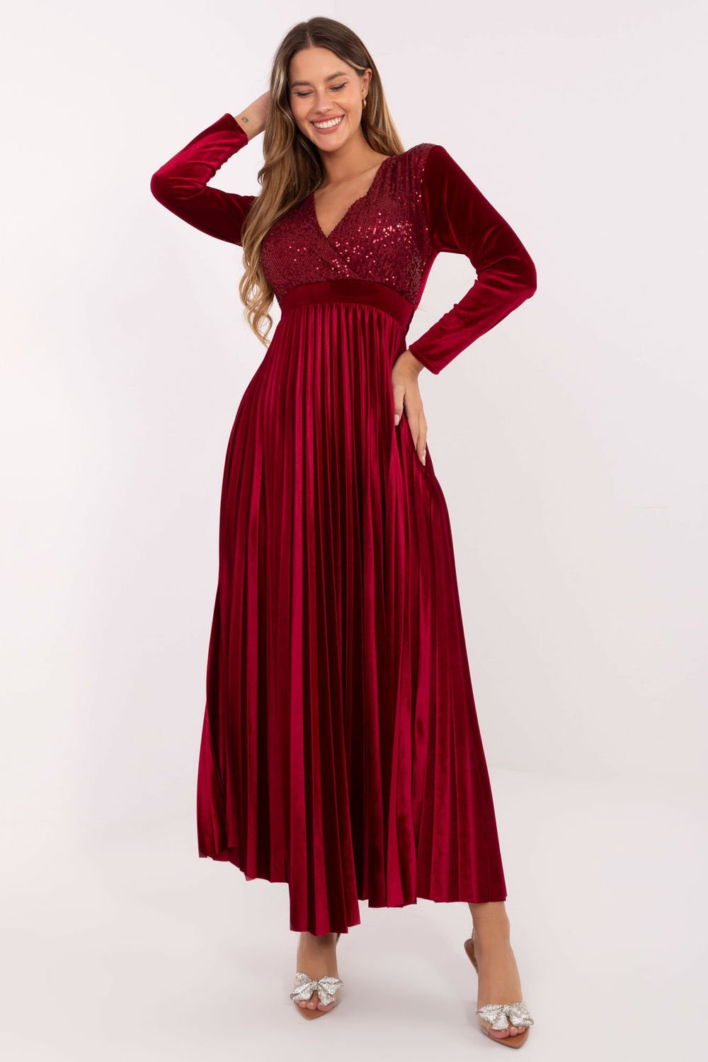 Image of Robe longue rouge