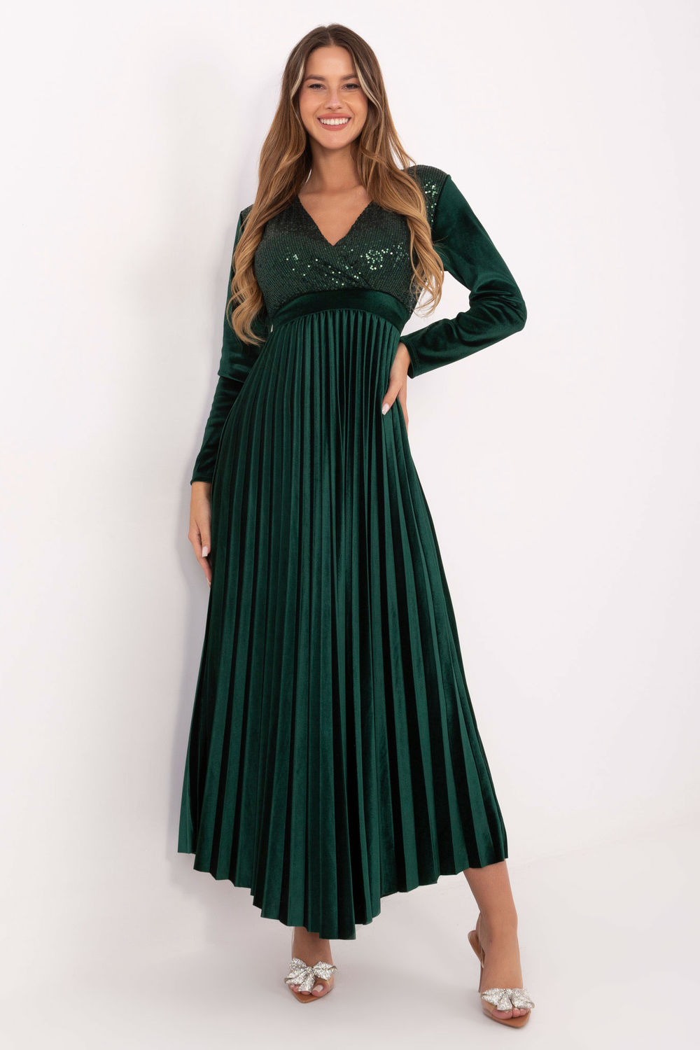 Image of Robe longue verte