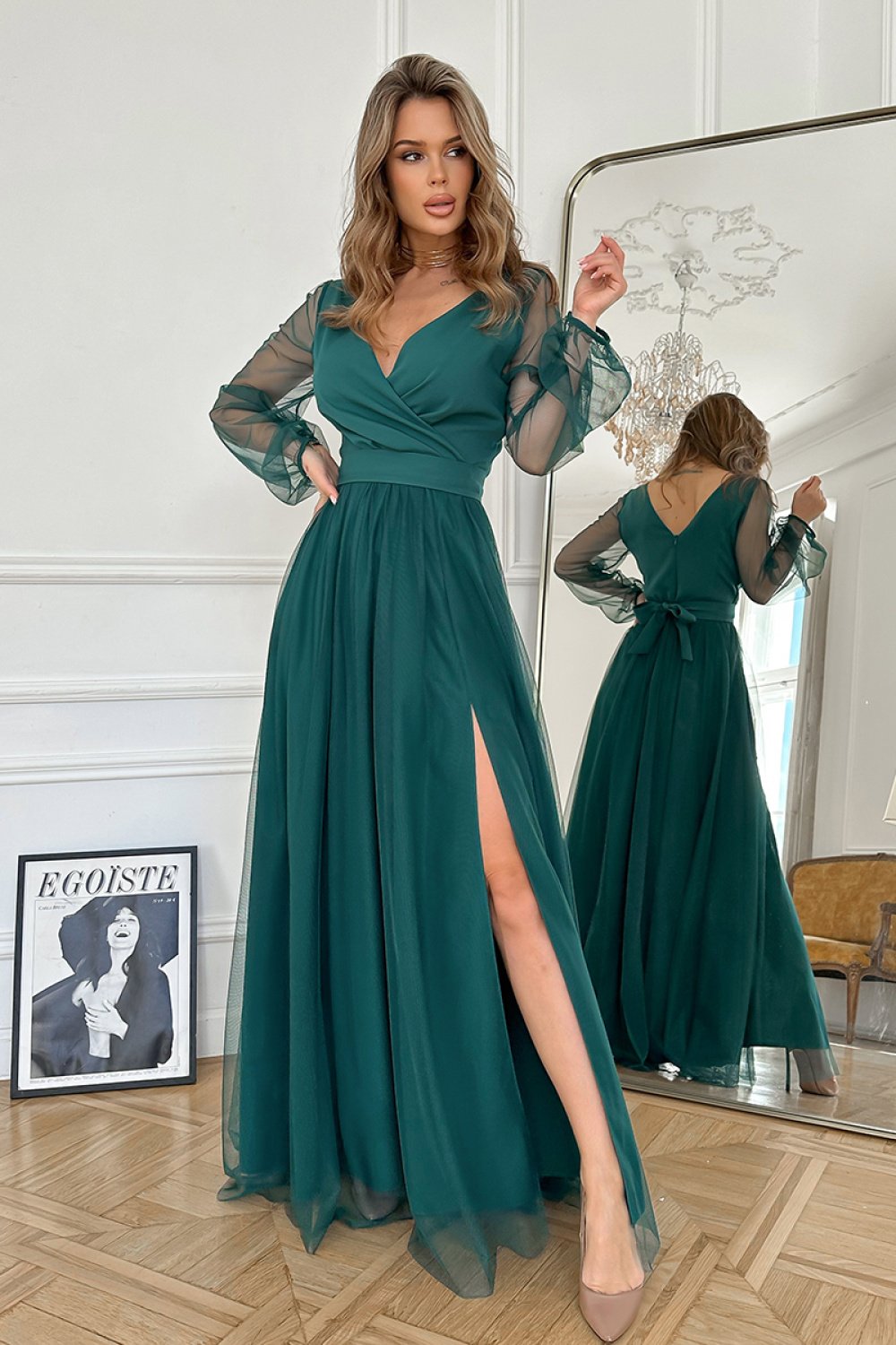 Image of Robe longue verte