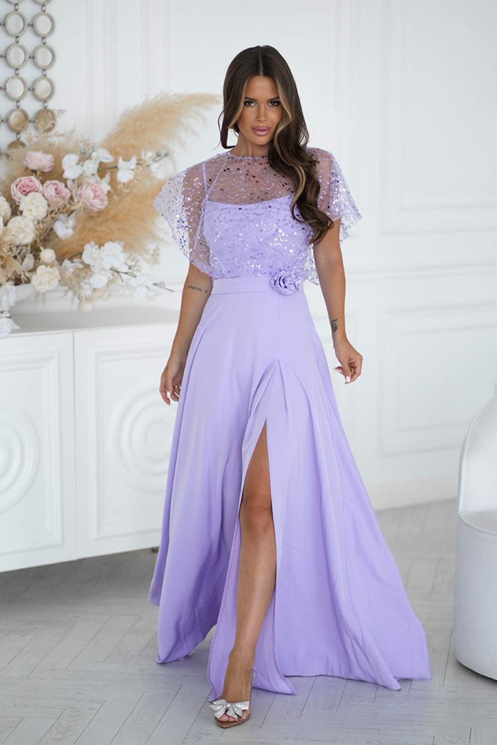 Image of Robe longue violette