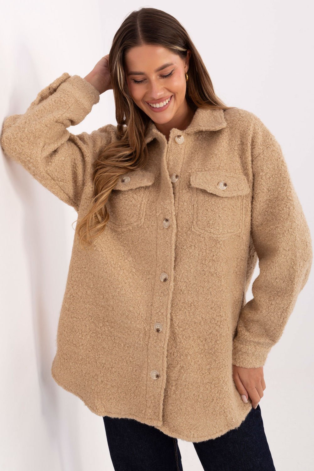 Image of Chemise manche longue beige