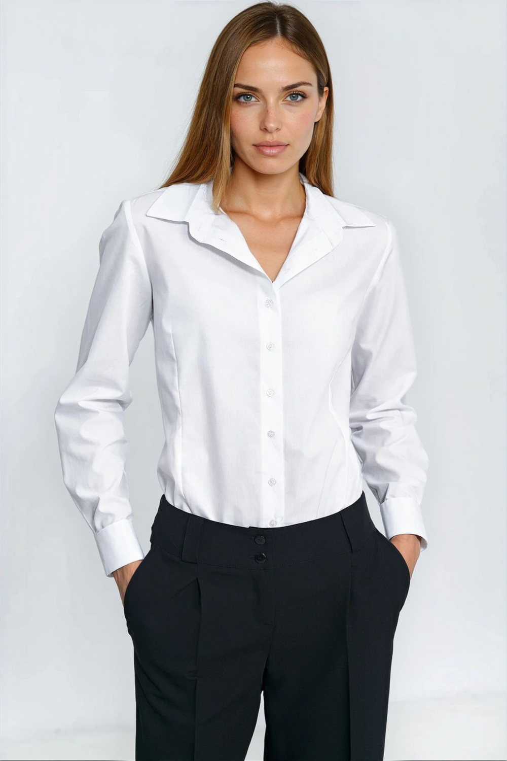 Image of Chemise manche longue blanche