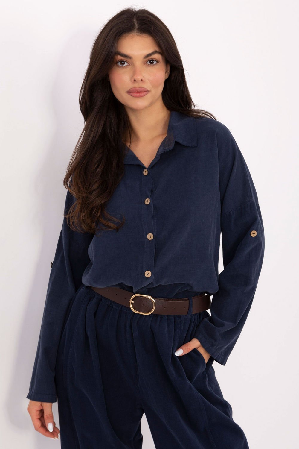 Image of Chemise manche longue bleue