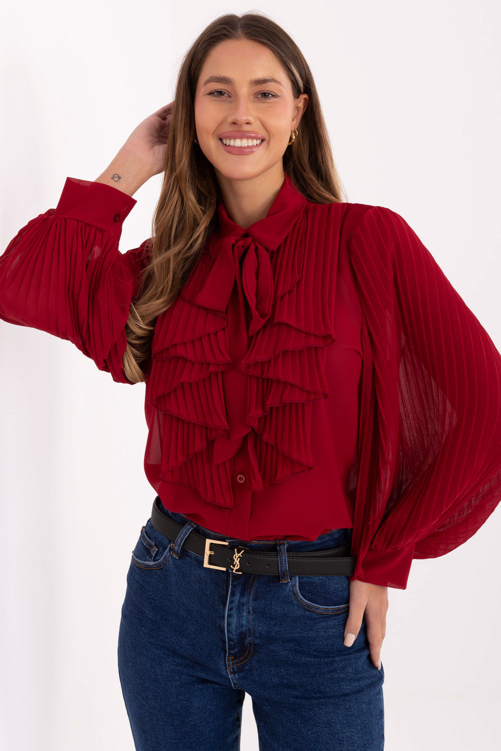 Image of Chemise manche longue rouge