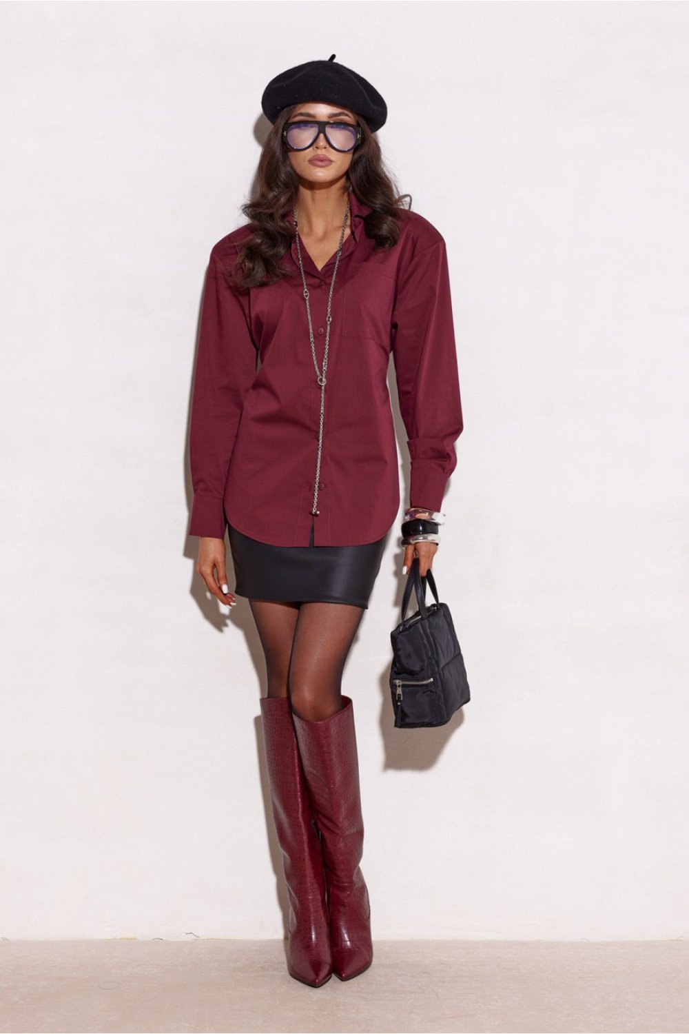 Image of Chemise manche longue rouge