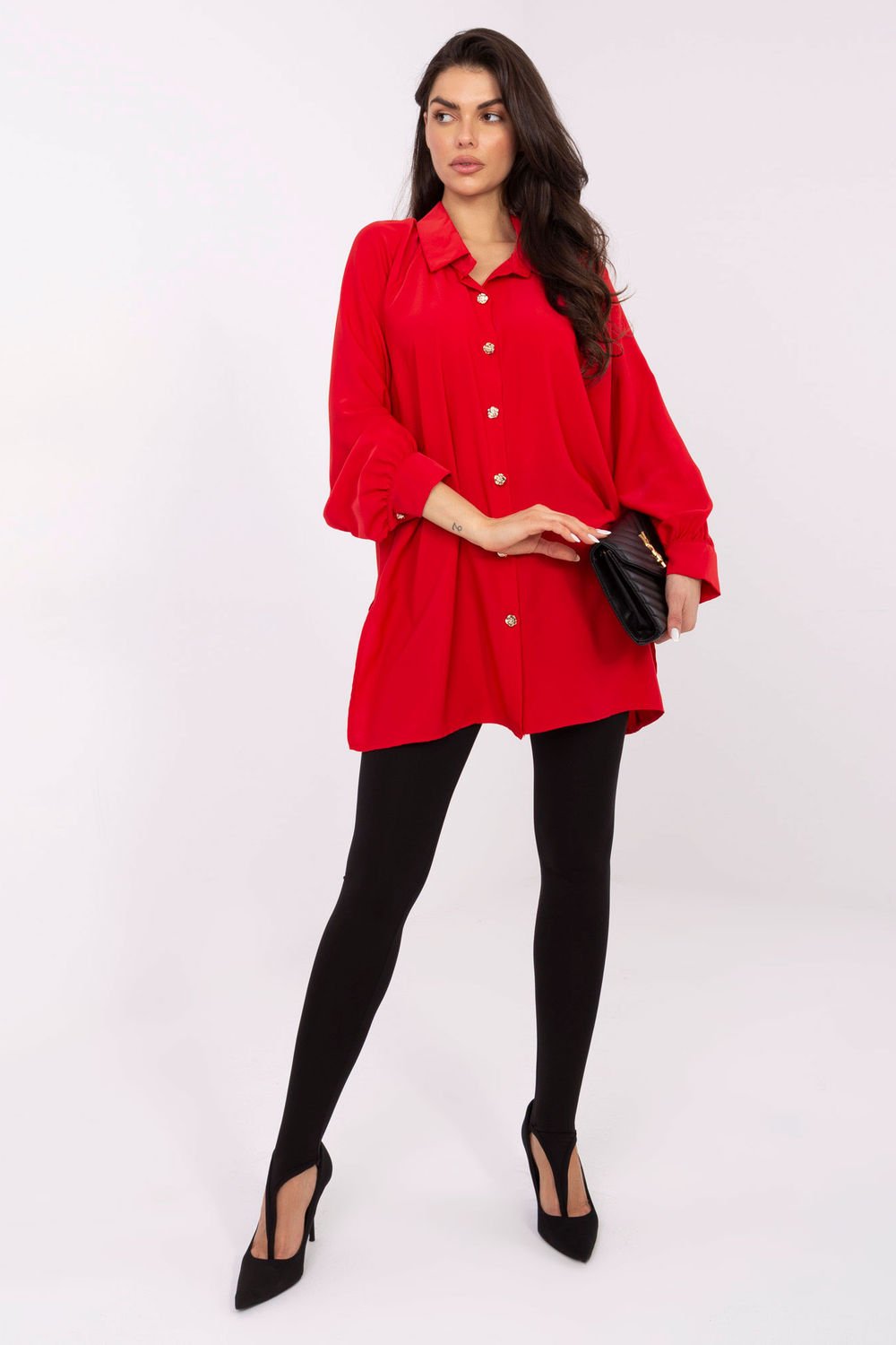 Image of Chemise manche longue rouge