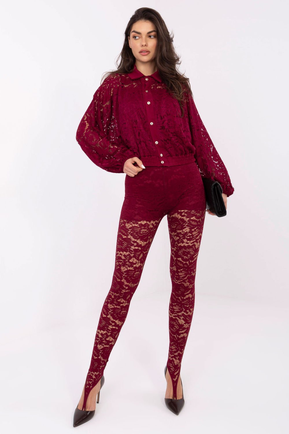 Image of Legging long rouge